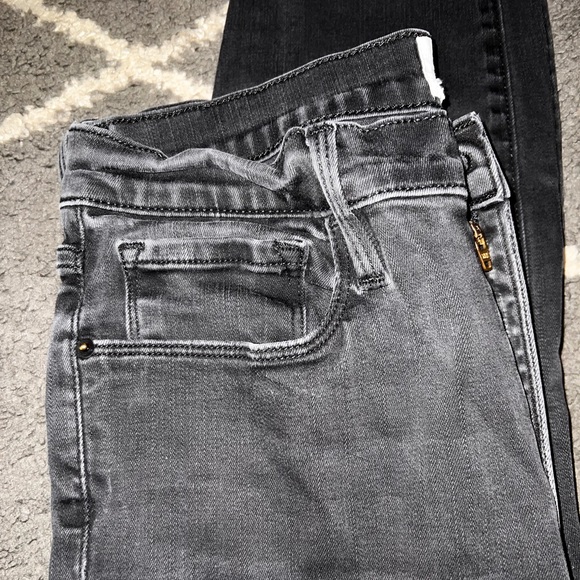 FRAME DENIM Ali High Rise Ankle Cigarette Raw Hem Black Jeans Size 31 - Picture 3 of 8